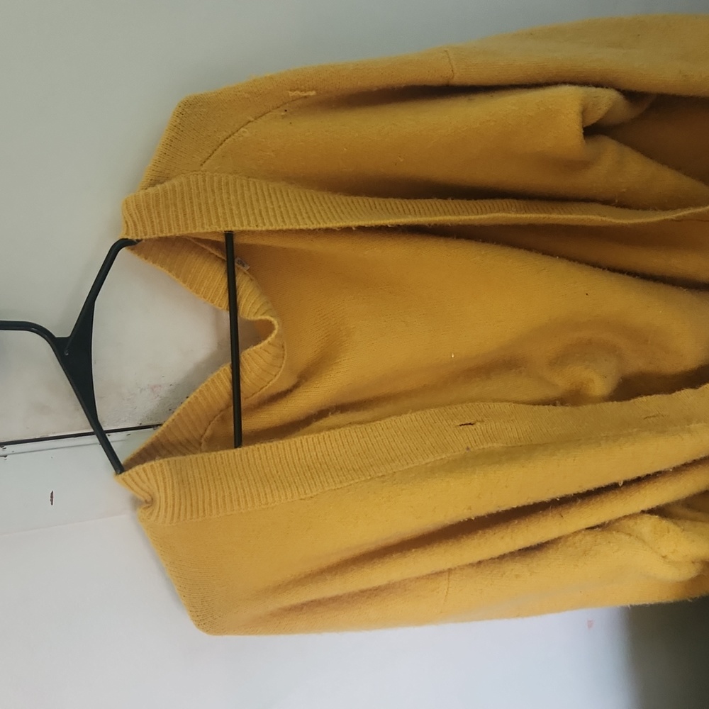 Yellow cardigan